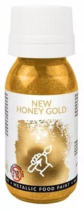 Metaliczna Farba Spożywcza Jadalna ZŁOTA - NEW HONEY GOLD 18ml - Dodatki do ciast w proszku - miniaturka - grafika 1