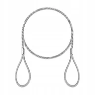 Żeglarstwo - Lina Stalowa z Pętlami Oczkami 5mm 50cm 0,5m - miniaturka - grafika 1