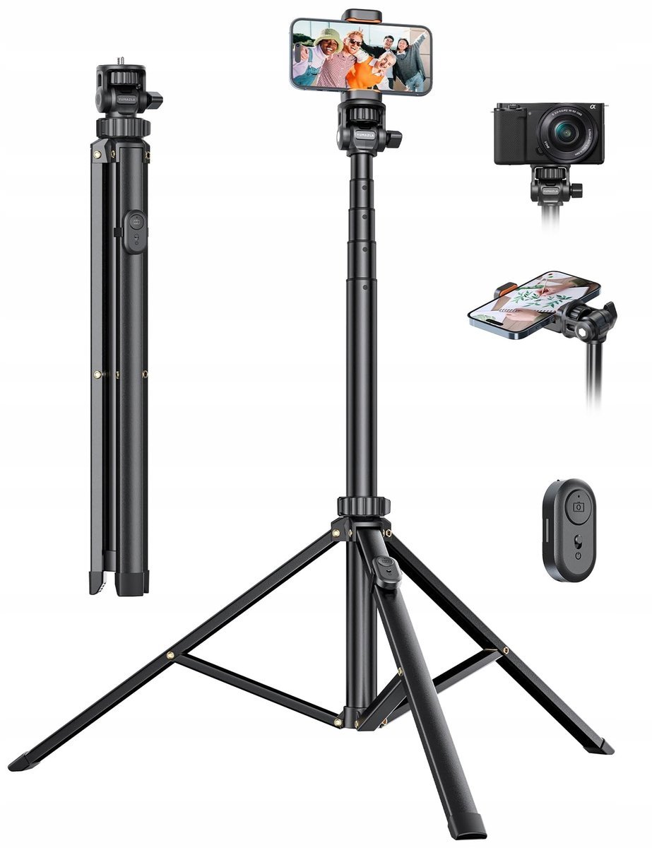 YUMAZLA Statyw Selfie Stick 180cm Do Smartfonów iPhone Samsung