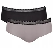 Majtki damskie - Zestaw MAJTKI DAMSKIE z koronką 2 sztuki Sloggi GO Ribbed R Hipster C2P L - miniaturka - grafika 1