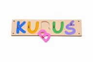 Zabawki interaktywne dla dzieci - Puzzle do tablicy manipulacyjnej, imię literka 1 szt -  kolory. - miniaturka - grafika 1