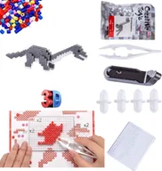 Prace ręczne dla dzieci - Koraliki Do Prasowania 3D Prasowanki Trójwymiarowe Szablon Dinozaury Brontozaur - miniaturka - grafika 1