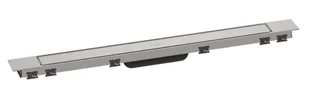 Hansgrohe RainDrain Match Plus - Element zewnętrzny odpływu liniowego 80 cm, z rusztem, stal szlachetna szczotkowana 56215800 - Odpływy liniowe - miniaturka - grafika 1