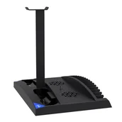 Akcesoria do Playstation - Wielofunkcyjna podstawka do konsoli PS5 iPega PG-P5013B (czarna) - miniaturka - grafika 1