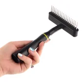 Szczotki i furminatory - Groom Dog Anti-Tangle Rake - Profesjonalne Zgrzebło Dla Psa - miniaturka - grafika 1