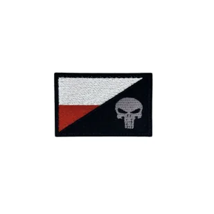 Patch Flaga Punisher 75mm x 45mm - Odzież taktyczna i umundurowanie - miniaturka - grafika 1