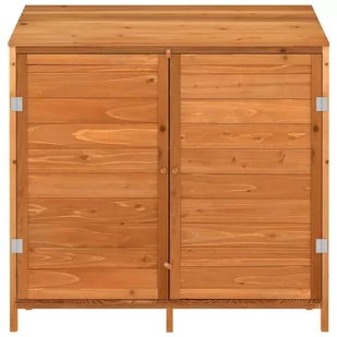 Szopa ogrodowa, brązowa, 102x52x112 cm, lite drewno jodłowe Lumarko - Altany ogrodowe - miniaturka - grafika 4