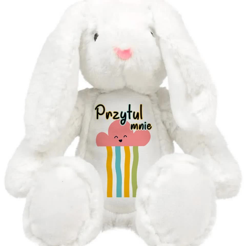 Miś Maskotka Przytulanka Króliczek PRZYTUL MNIE Wz