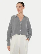 Koszule damskie - Vero Moda Koszula Bumpy 10311681 Czarny Oversize - miniaturka - grafika 1