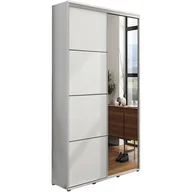 Szafy - Szafa Przesuwna 100 z Lustrem A12 Skąpski Meble Biały, Grafit, 245 cm - miniaturka - grafika 1