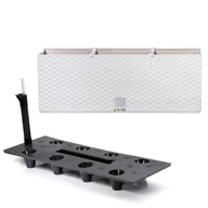 Donice - Donica skrzynka wkład nawadniający 19,2x51,4x18,6 cm biały - miniaturka - grafika 1