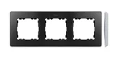 Klawisze i ramki - Kontakt Simon Ramka 3-krotna SIMON 82 Detail SELECT metal - grafit/aluminium - miniaturka - grafika 1