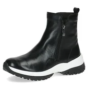 Botki damskie - Caprice Damskie botki 9-26204-41, płaskie sznurowane, Czarna papka, 37 EU - miniaturka - grafika 1