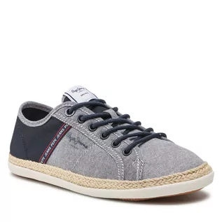 Espadryle damskie - Pepe Jeans Espadryle Maui Tape PMS10297 Chambray 564 - grafika 1