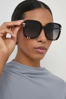 Okulary przeciwsłoneczne - Chloé okulary przeciwsłoneczne damskie kolor czarny - Chloe - grafika 1