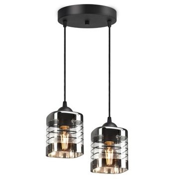 Szklana Lampa Wisząca Sufitowa Żyrandol Plafon Led