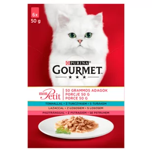 Purina Gourmet mon Petit Pokarm dla kotów MIX Rybny 6x50g 23553-uniw - Mokra karma dla kotów - miniaturka - grafika 1
