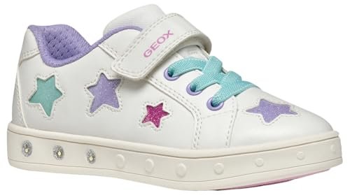 Geox J Skylin Girl B Sneakersy dziewczęce, Kolor: wielokolorowy, 30 EU