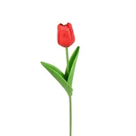 Sztuczne kwiaty - Kwiat sztuczny tulipan 30 cm czerwony - miniaturka - grafika 1