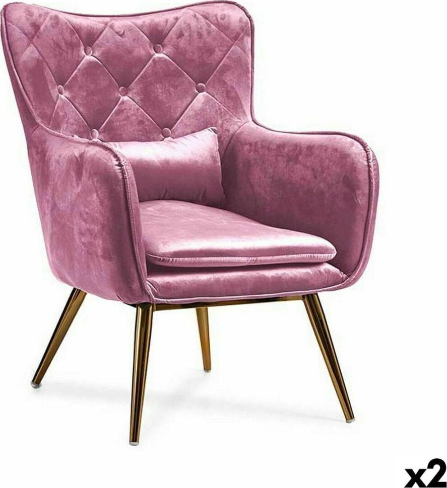 Gift Decor Fotel Różowy 68 x 92 x 70 cm 2 Sztuk