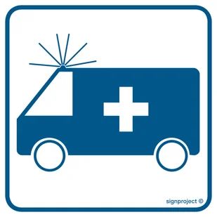 RE003 POGOTOWIE, FN - FOLIA SAMOPRZYLEPNA; (300X300MM) - Systemy ekspozycyjne i znaki informacyjne - miniaturka - grafika 1