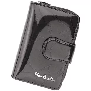 Pierre Cardin, Portfel skórzany damski, 02, Leaf 115, popielaty, mały - Portfele - miniaturka - grafika 1
