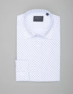 Koszule męskie - koszula calimera 00343 długi rękaw biały slim fit - grafika 1