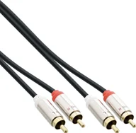 Kable komputerowe i do monitorów - InLine InLine® Slim Audio cable 2x RCA M/M, Stereo, 2m 99262 - miniaturka - grafika 1