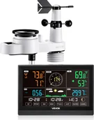 Stacje pogodowe - Stacja pogodowa VEVOR 5 w 1, 7,5-calowy wyświetlacz, czujnik zewnętrzny zasilany energią słoneczną, miernik deszczu, prognoza pogody, temperatura, wilgotność, prędkość i kierunek wiatru (bez WLAN) - miniaturka - grafika 1