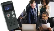 Rejestratory do monitoringu - Mały-Rejestrator Dźwięku/Dyktafon Cyfrowy (8GB/570h.) + Nagrywarka Tel. + Współpraca z PC + Menu PL. - miniaturka - grafika 1