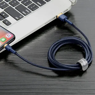 Baseus Cafule Cable wytrzymały nylonowy kabel przewód USB / Lightning QC3.0 1.5A 2M niebieski (CALKLF-CV3) - Kable USB - miniaturka - grafika 8