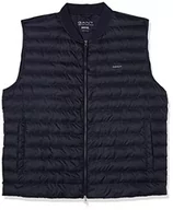 Kurtki męskie - GANT Męska kurtka Light Padded Bomber Gilet, niebieski (Evening Blue), standardowa - miniaturka - grafika 1