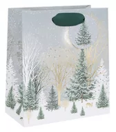 Opakowania i torebki na prezenty - Torba prezentowa, Frosty Grove, szara, Shopper - miniaturka - grafika 1