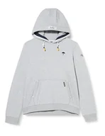 Bluzy damskie - boundry Damska bluza z kapturem 34613747-BO02, jasnoszary melanż, L, jasnoszary melanż, L - miniaturka - grafika 1