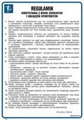 Instrukcje stanowiskowe BHP - IAA42 INSTRUKCJA REGULAMIN KORZYSTANIA Z BOISK SZKOLNYCH I URZĄDZEŃ SPORTOWYCH, HN - PŁYTA ELASTYCZNA 0,4MM; (245X350MM) - miniaturka - grafika 1