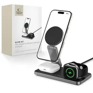 Ładowarki do telefonów - Ładowarka indukcyjna TECH-PROTECT QI15W-A47 3w1 MagSafe Czarny - miniaturka - grafika 1