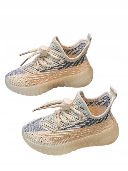 SHEIN SPORTOWE BUTY DZIECIĘCE AŻUROWE BEŻOWE I NIEBIESKIE 24 11HA
