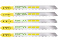 Brzeszczoty - Brzeszczot do wyrzynarki Wood Fine Cut S 75x2,5 mm Festool 204256 5 szt. - miniaturka - grafika 1