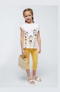 Mayoral komplet bawełniany dziecięcy kolor żółty - Dresy i komplety dla dziewczynek - miniaturka - grafika 1