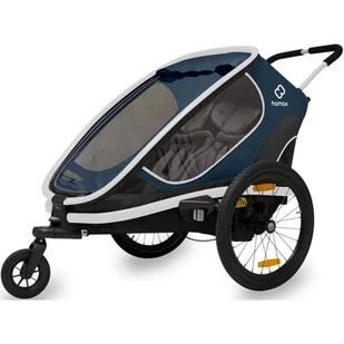 Przyczepka rowerowa HAMAX Outback Twin Niebiesko-biały - Przyczepki rowerowe - miniaturka - grafika 1