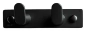 Wieszaki łazienkowe - Stella listwa 2 haczyki fasolki czarna 18.052-B - miniaturka - grafika 1