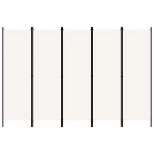 Parawan 5-panelowy, biały, 250 x 180 cm - Parawany - miniaturka - grafika 1
