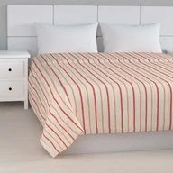 Narzuty - Dekoria Narzuta pikowana w pasy ecru tło czerwone paski szer.170 × dł.210 cm Avinon 505-129-15 - miniaturka - grafika 1