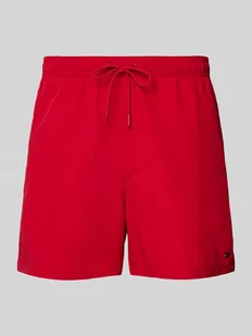 Spodenki kąpielowe o kroju regular fit z wyhaftowanym logo - Kąpielówki męskie - miniaturka - grafika 1
