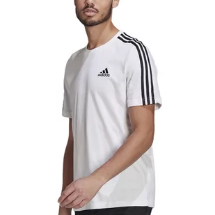 Koszulka adidas Essentials 3-Stripes GL3733 - biała - Adidas - Koszulki sportowe męskie - miniaturka - grafika 1
