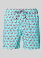 Kąpielówki męskie - Spodenki kąpielowe o kroju regular fit z naszywką z logo model ‘GRANCHIO’ - miniaturka - grafika 1