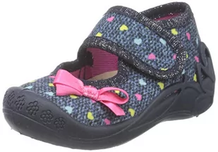 Beck Kapcie dziewczęce Little Loop, niebieski ciemnoniebieski 05, 19 EU - Kapcie damskie - miniaturka - grafika 1