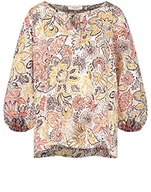 Bluzki damskie - GERRY WEBER Edition Bluzka damska, Ecru/biały/czerwony/pomarańczowy nadruk, 42 - miniaturka - grafika 1