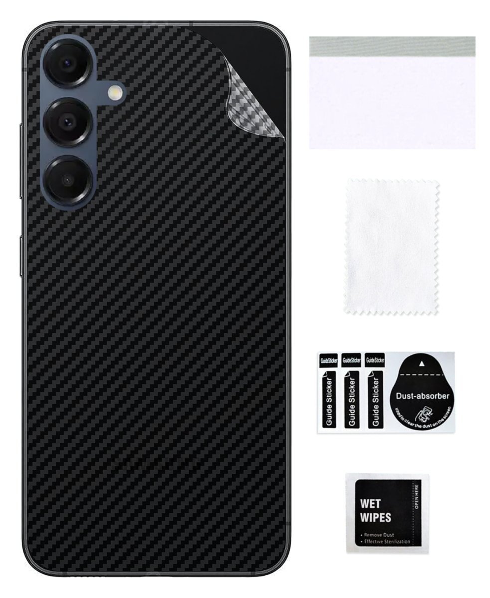 Folia ochronna do SAMSUNG GALAXY A15 4G 5G skórka na tył karbon czarny 3D