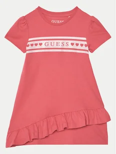 Guess Sukienka codzienna K5RK04 KA6W4 Różowy Regular Fit - Sukienki i spódniczki dla dziewczynek - miniaturka - grafika 1